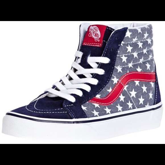 american flag vans high top